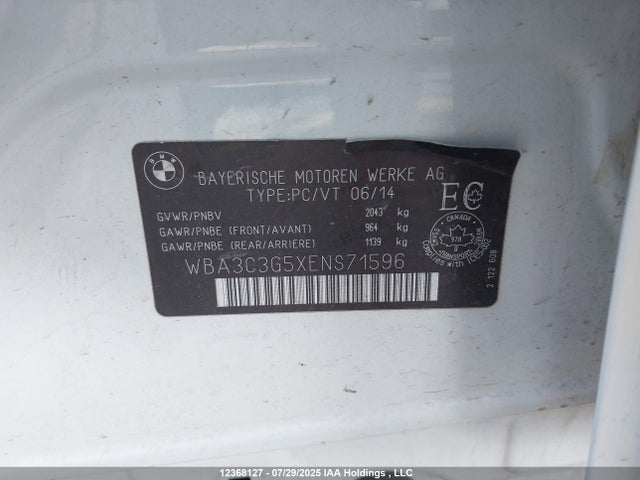 WBA3C3G5XENS71596 BMW 320i