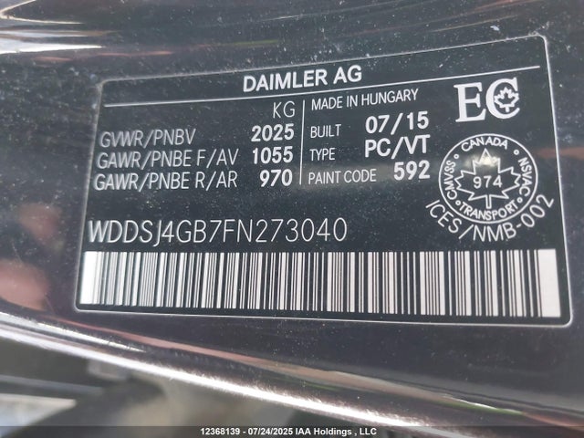 Mercedes-Benz CLA-Class 2015 WDDSJ4GB7FN273040 Image 9