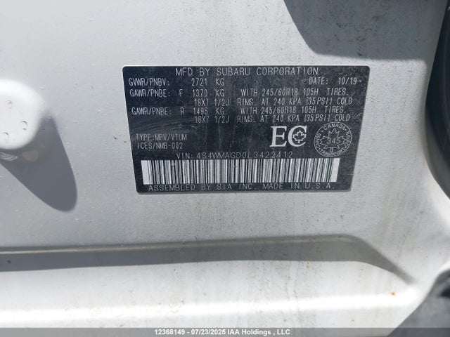 4S4WMAGD0L3422412 Subaru 2020