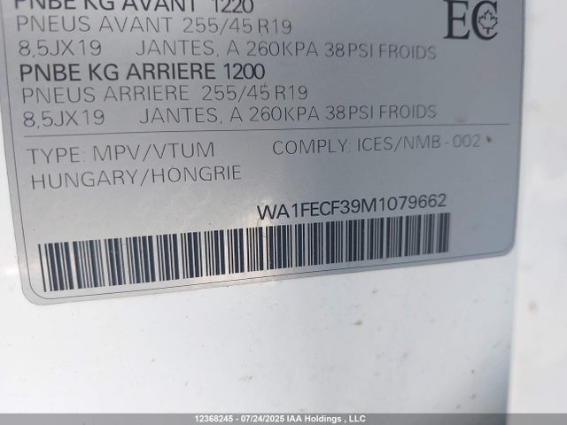Audi 2021 2021 WA1FECF39M1079662 Image 19