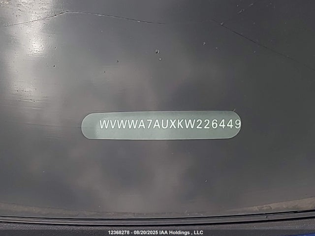 WVWWA7AUXKW226449 Volkswagen 2019