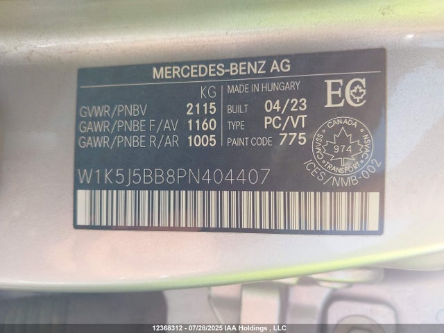 W1K5J5BB8PN404407 Mercedes-Benz m260
