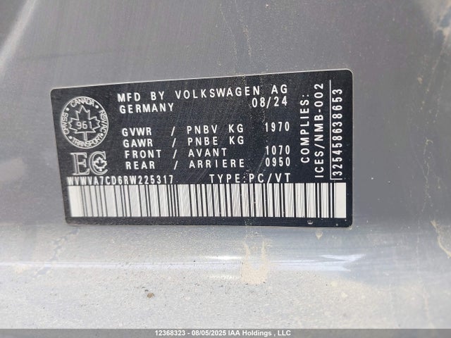 WVWVA7CD6RW225317 Volkswagen 2.0 tsi