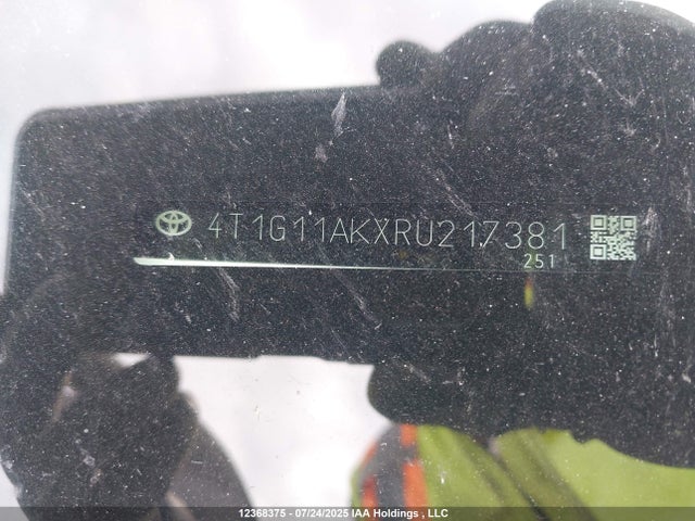 4T1G11AKXRU217381 Toyota a25a-fks