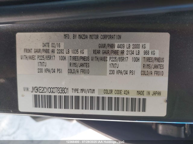 JM3KE2CY0G0783801 Mazda py