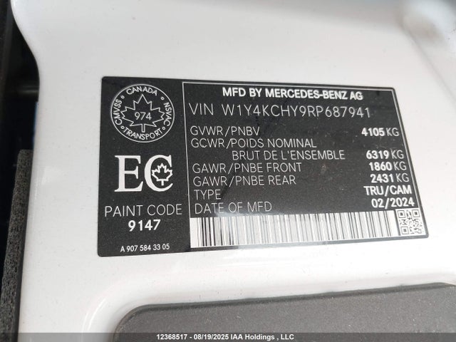 W1Y4KCHY9RP687941 Mercedes-Benz om654