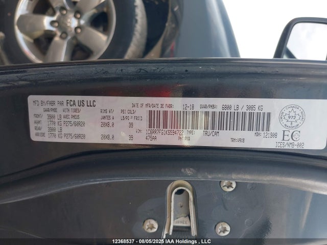 1C6RR7FG1KS594722 RAM 1500