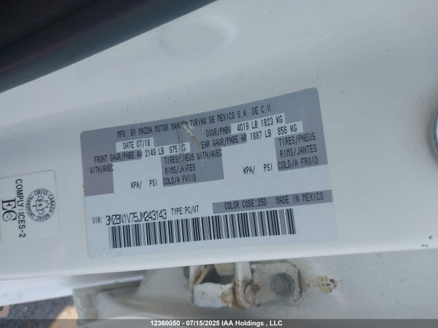 3MZBN1V75JM243143 Mazda pe
