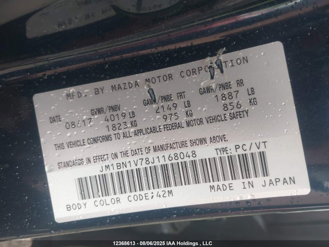 JM1BN1V78J1168048 Mazda pe