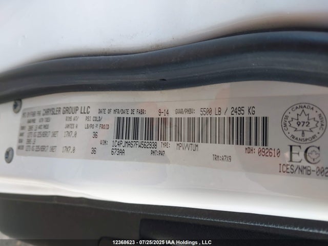 1C4PJMAS7FW562938 Jeep Cherokee