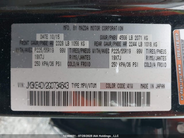 Mazda py 2016 JM3KE4DY2G0734643 Image 18