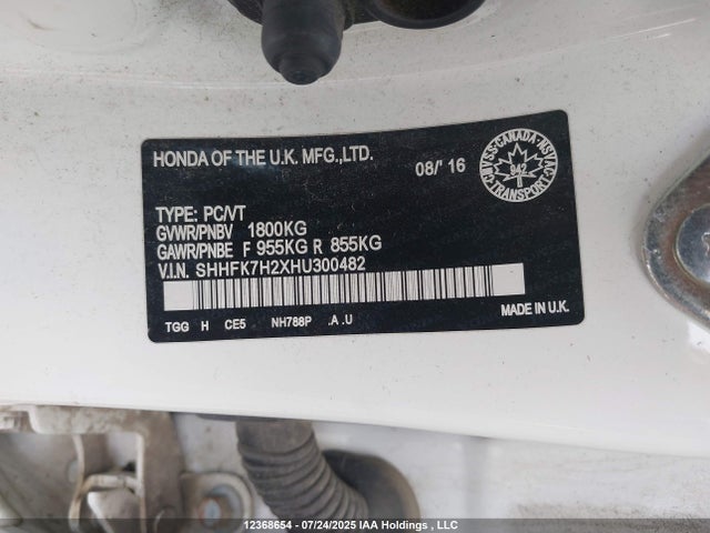 SHHFK7H2XHU300482 Honda Civic Lx