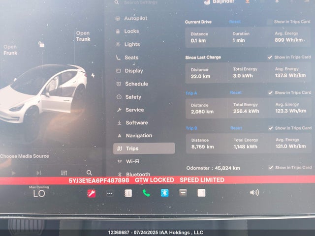 5YJ3E1EA6PF487898 Tesla MODEL 3