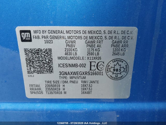 Chevrolet lsd 2024 3GNAXWEGXRS166001 Image 9