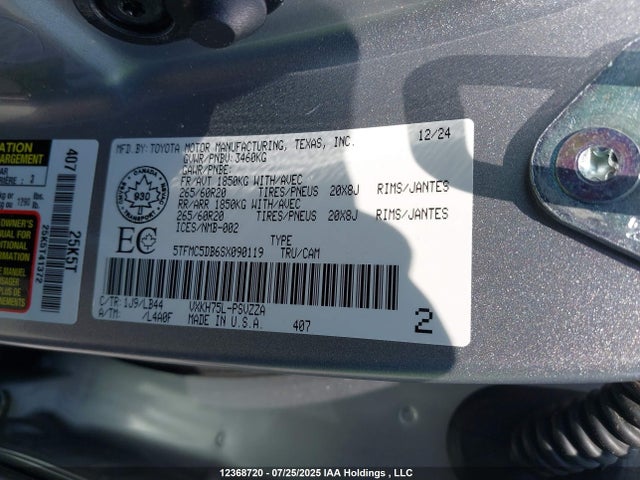 Toyota v35a-fts 2025 5TFMC5DB6SX090119 Image 9
