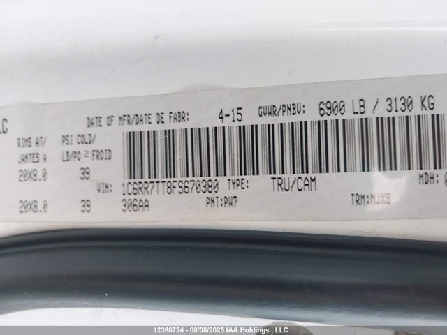 1C6RR7TT8FS670380 Dodge 2015