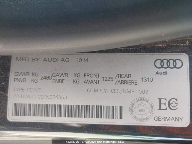 WAUWGCFC9FN024363 Audi A7