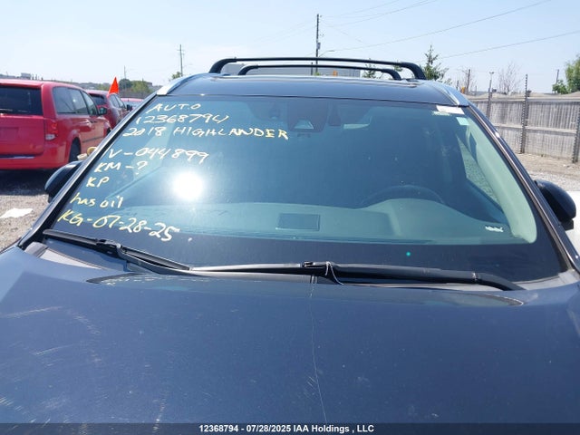 2018 Toyota Highlander Hybrid Ltd Platinum მანქანა იყიდება აუქციონზე, vin: 5TDDGRFH2JS044899, აუქციონის ნომერი: 12368794