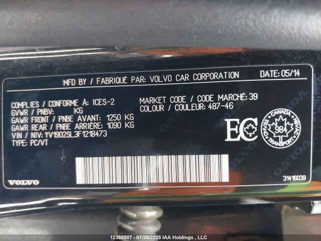 YV1902SL3F1218473 Volvo b6304t4