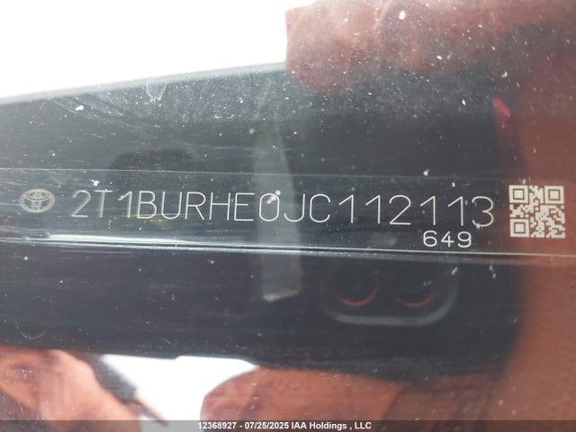 Toyota 2zr-fe 2018 2T1BURHE0JC112113 Image 9
