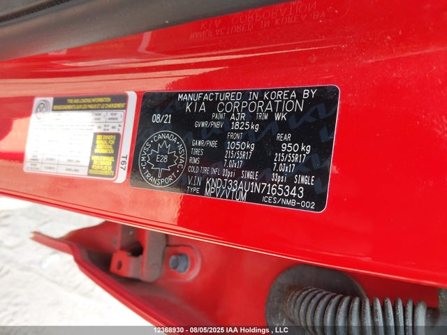 KNDJ33AU1N7165343 KIA mpi nu