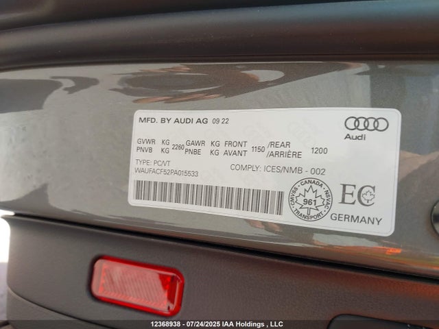 Audi 45 tfsi 2023 WAUFACF52PA015533 Image 9