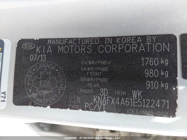 KIA Forte 2014 KNAFX4A61E5122471 Image 9