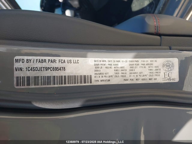 1C4SDJET9PC695478 Dodge Durango