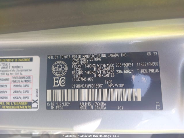 2T2BBMCAXPC015907 Lexus a25a-fxs, 5nm+4nm
