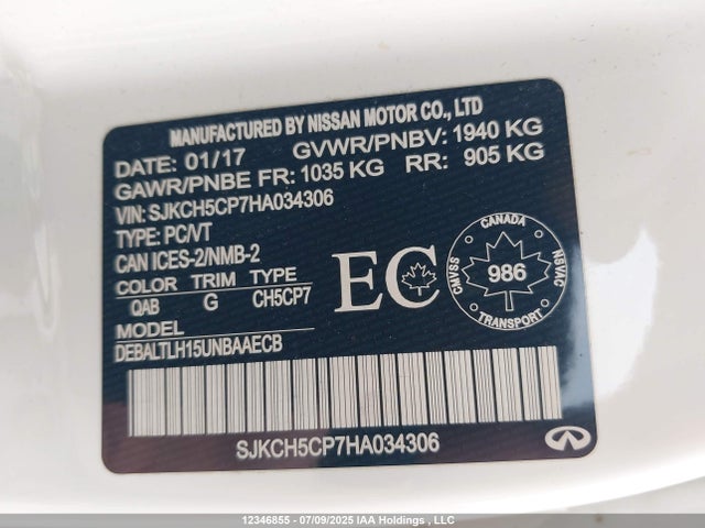 Infiniti m27020 2017 SJKCH5CP7HA034306 Image 18