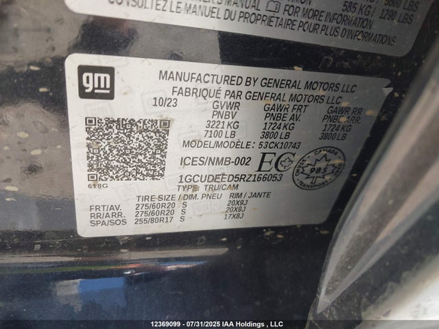 1GCUDEED5RZ166053 Chevrolet l84