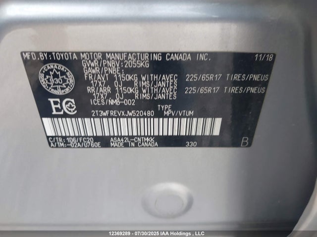 2T3WFREVXJW520480 Toyota 2ar-fe