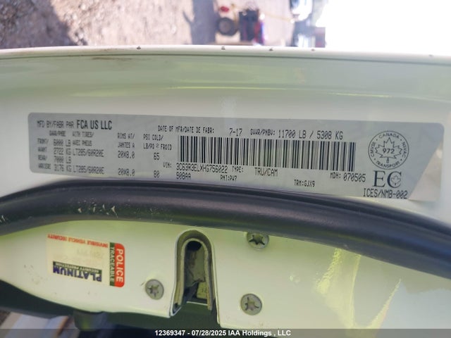 3C63R3ELXHG756022 RAM 3500