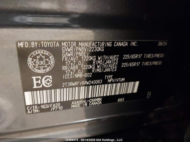 Toyota a25a-fxs 2024 2T3RWRFV8RW240063 Image 9
