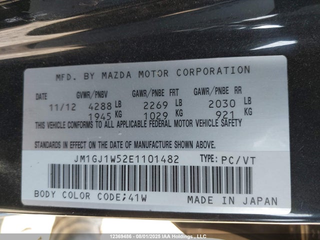 Mazda py 2014 JM1GJ1W52E1101482 Image 9