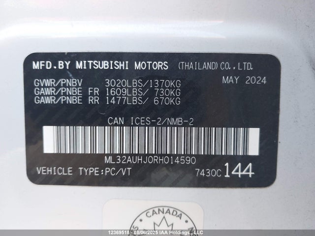 Mitsubishi mivec 2024 ML32AUHJ0RH014590 Image 19