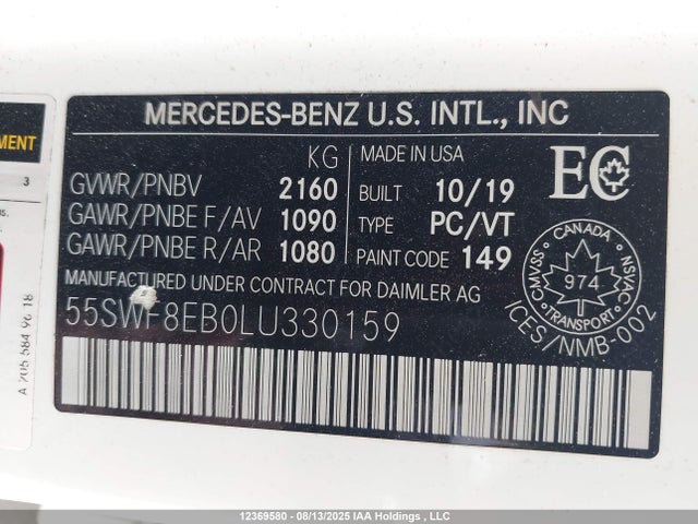 Mercedes-Benz m264 2020 55SWF8EB0LU330159 Image 9