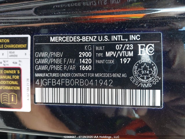 Mercedes-Benz m264 2024 4JGFB4FB0RB041942 Image 9