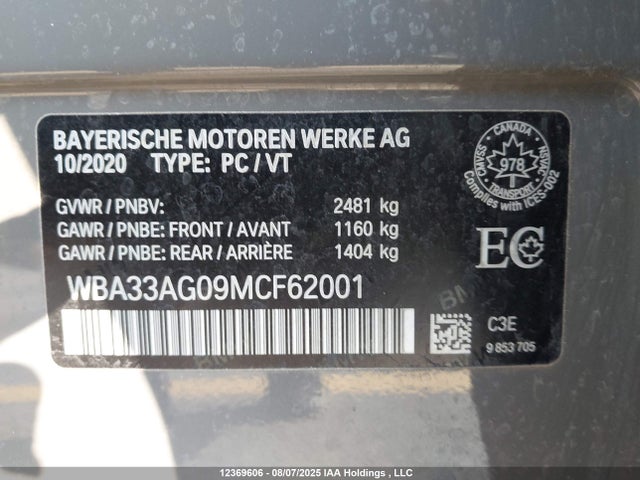 BMW 530e 2021 WBA33AG09MCF62001 Image 9