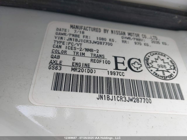 JN1BJ1CR3JW287700 Nissan 2018