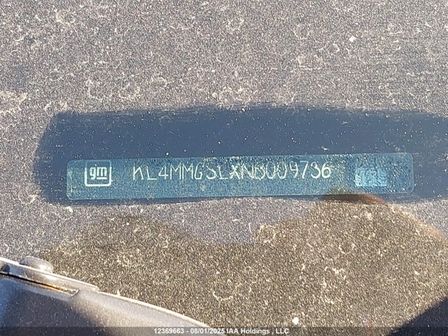 KL4MMGSLXNB009736 Buick l3t - l3, sidi, vvt, alum