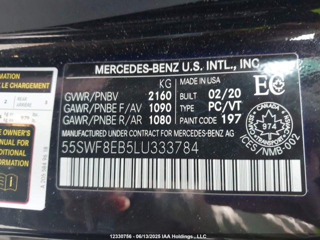 55SWF8EB5LU333784 Mercedes-Benz m264