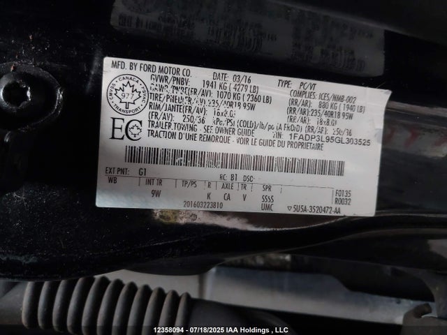 Ford Focus 2016 1FADP3L95GL303525 Image 9