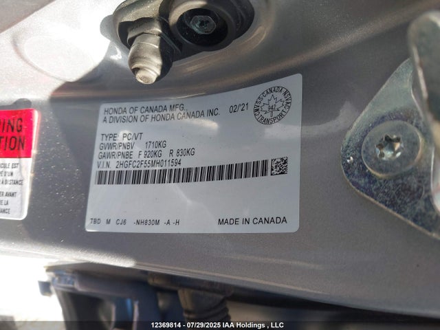 2HGFC2F55MH011594 Honda k20c2