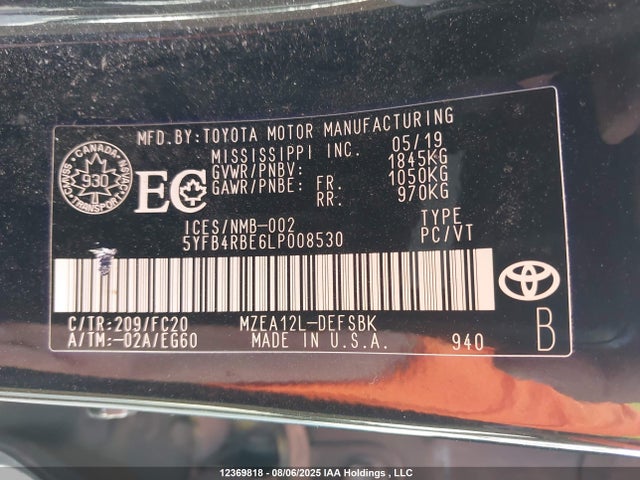 Toyota m20-fks 2020 5YFB4RBE6LP008530 Image 19