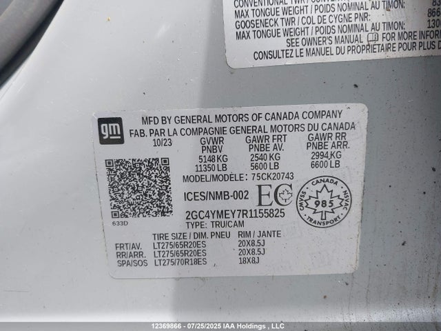 2GC4YMEY7R1155825 Chevrolet l5p