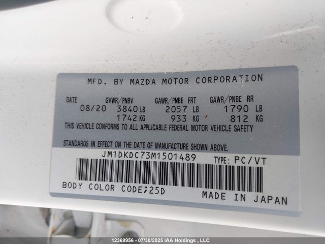 JM1DKDC73M1501489 Mazda pe