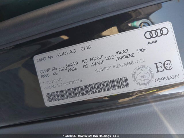 Audi A6 2019 WAUM2AF21KN020416 Image 9