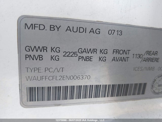 Audi flex fuel engine 2014 WAUFFCFL2EN006370 Image 19