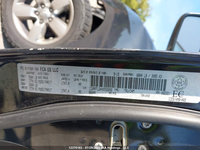 RAM 1500 2017 1C6RR7LGXHS552692 Image 9